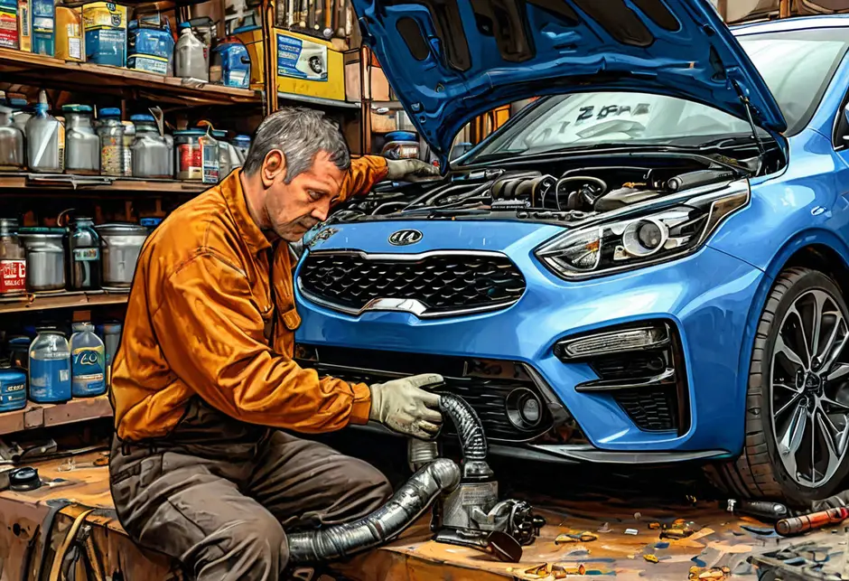 Прокачка системы охлаждения Kia Rio